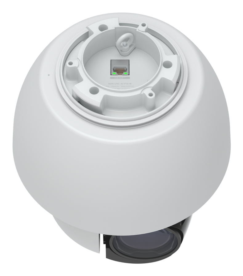 Ubiquiti UVC-AI-PTZ-W Industrial-grade 4K PoE++ PTZ camera with enhanced AI capabilities, 22x optical zoom, and long-range adaptive IR LED night vision "UVC-AI-PTZ-W" (timbru verde 0.8 lei)