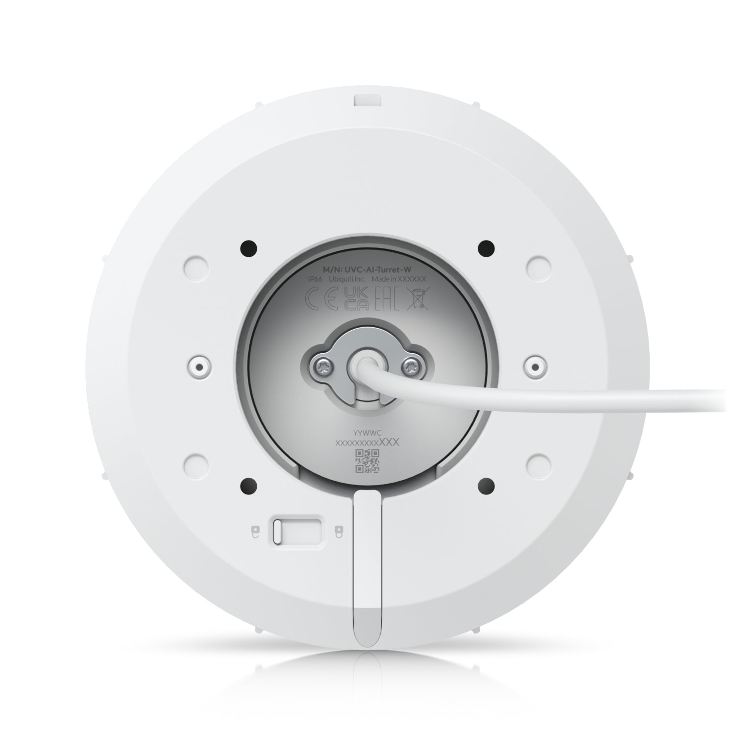 Ubiquiti UVC-AI-Turret-W All-weather, vandal-proof 4K PoE+ turret camera with enhanced AI capabilities and IR and visible LEDs for night vision "UVC-AI-TURRET-W" (timbru verde 0.8 lei)