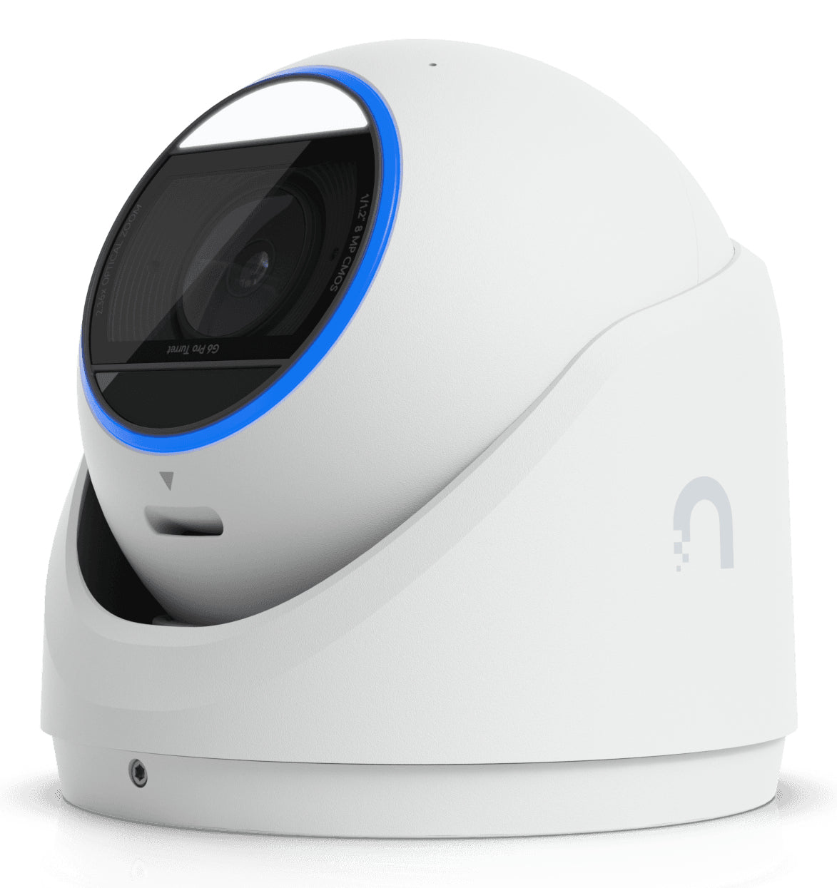 Ubiquiti UVC-G6-Pro-Turret-W All-weather tamper-resistant 4K PoE+ camera with a Multi-TOPS AI engine, 2.36x optical zoom, and a large 1/1.2" CMOS sensor "UVC-G6-PRO-TURRET-W" (timbru verde 0.8 lei)