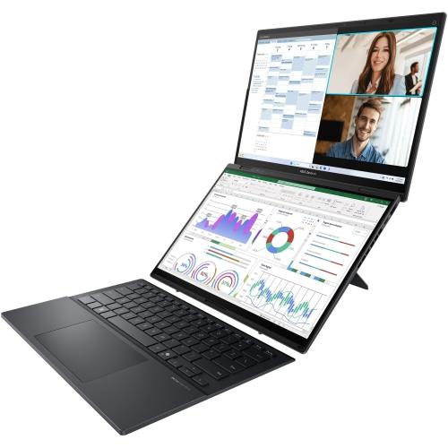 ASUS Zenbook DUO UX8406CA Intel Core Ultra 9 14inch 3K 32GB 2TB M.2 NVMe PCIe 4.0 SSD Intel Arc Graphics W11P 3Y Basalt Gray "UX8406CA-PZ068X" ((timbru verde 3.5 lei)