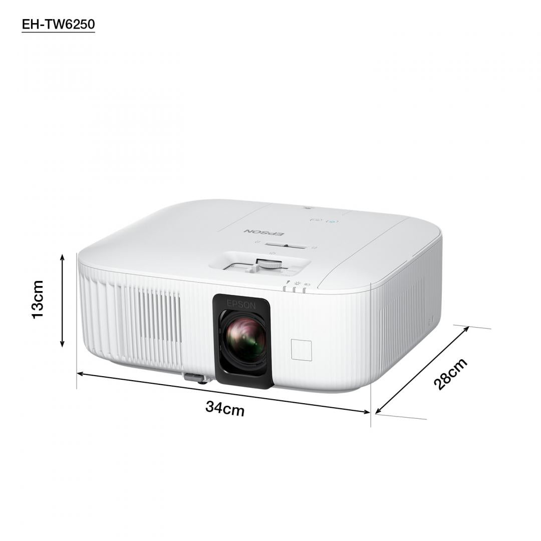 EPSON EH-TW6250 4K PRO-UHD 2800Lm with HC lamp warranty "V11HA73040" , (RAPO)