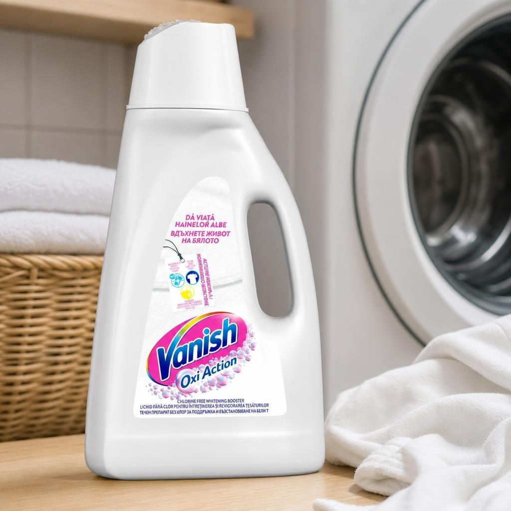 Detergent Lichid pentru Pete, Vanish, Solutie Lichida pentru Revigorarea Rufelor, 3 L, White