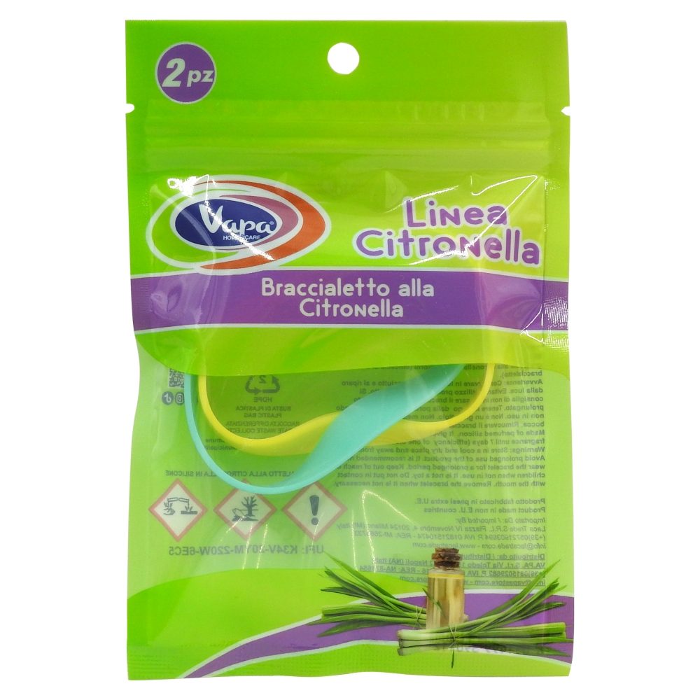 Vapa Bratari Anti Tantari Citronella 2 piese Parfumate Silicon