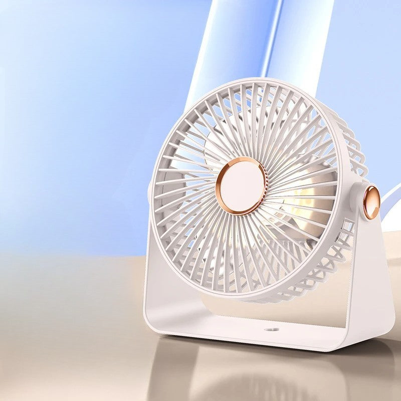 Ventilator 2in1, de Masa/de Perete, Incarcare USB, 3.7 V, 4.5 W, 1200 mAh, 17.5 x 17 x 7.6 cm, Alb