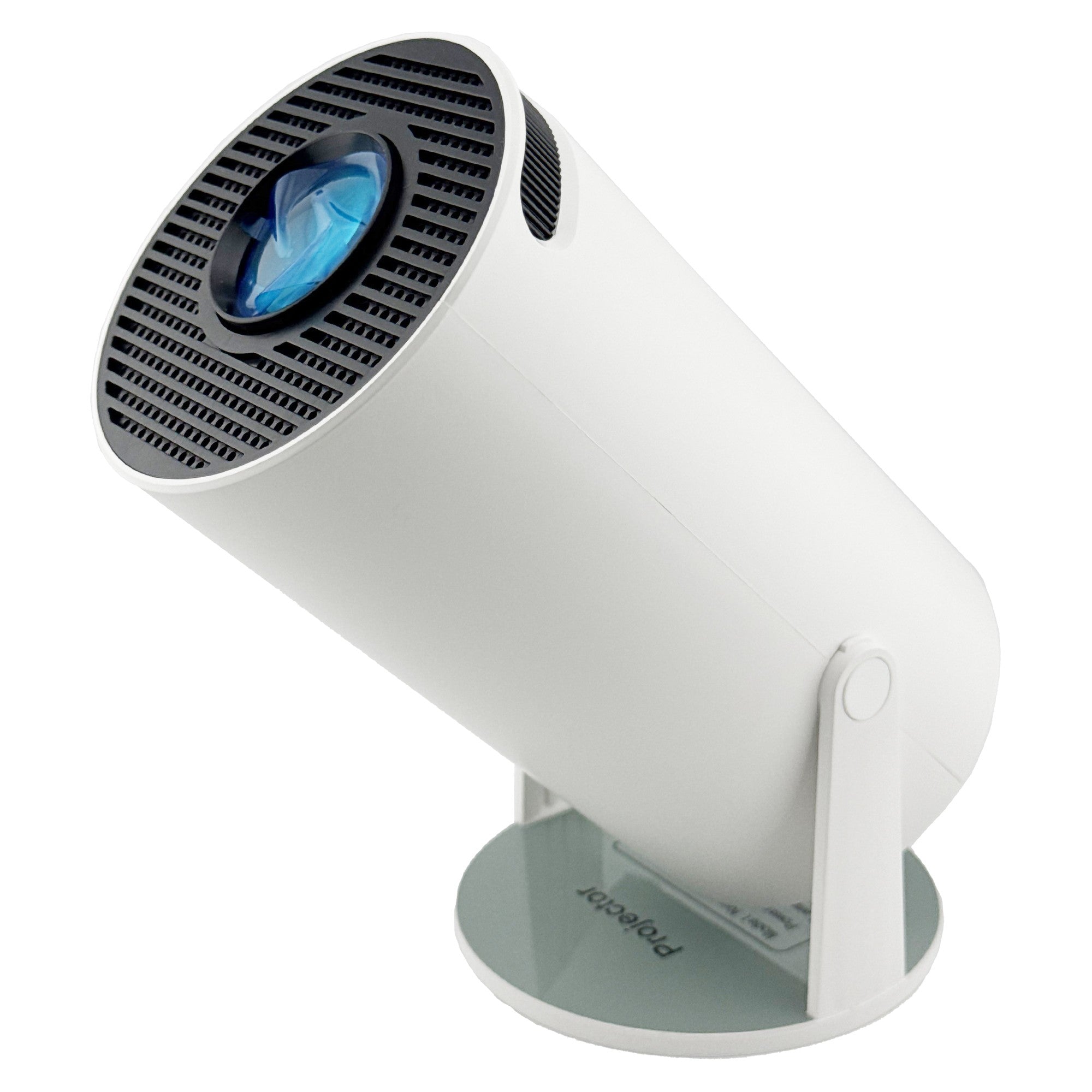 Video Proiector Portabil cilindric HY300, Inteligent, HD 1280×720, Wireless, Compatibil cu Android/iOS, AC, 19 x 11 x 9 cm, Alb