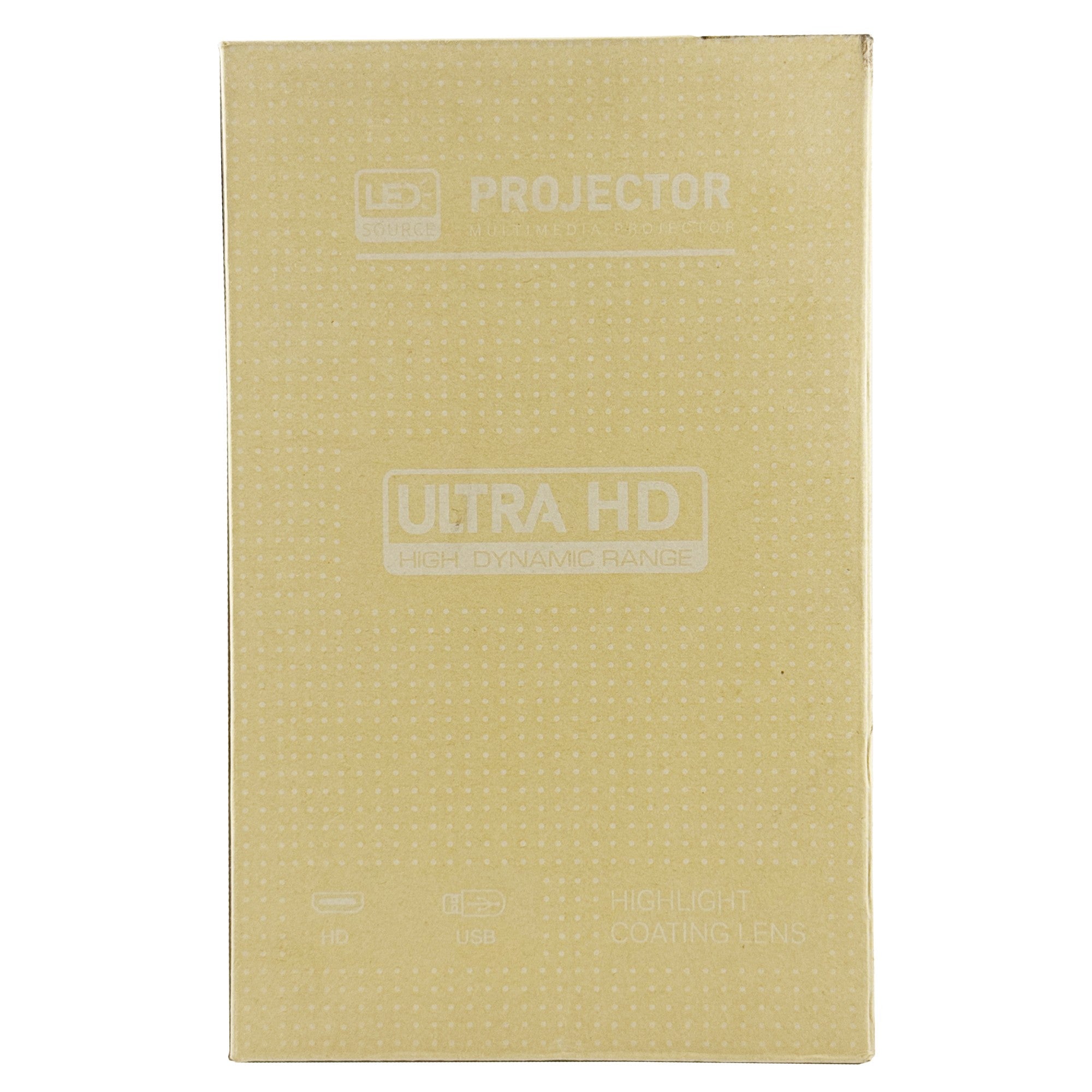 Video Proiector Portabil cilindric HY300, Inteligent, HD 1280×720, Wireless, Compatibil cu Android/iOS, AC, 19 x 11 x 9 cm, Alb
