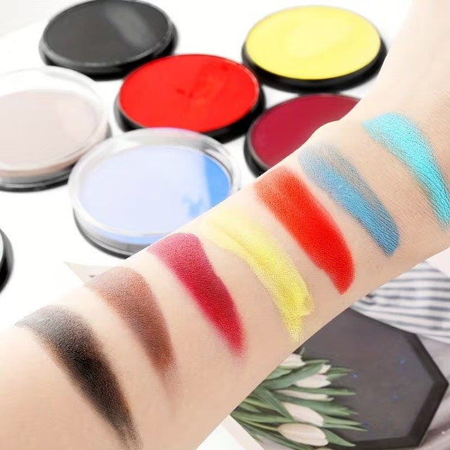 Vopsea pentru Fata si Corp, cu Pigment Fosforescent, 30 g, Activare cu Apa, Negru
