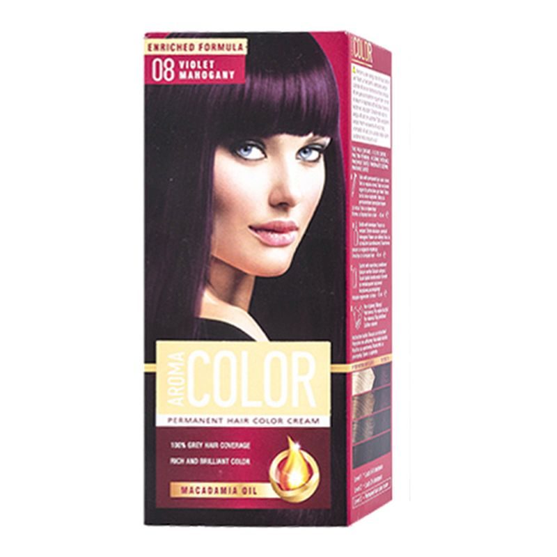 Vopsea pentru Par, Aroma Color, 08 Mahogany Violet