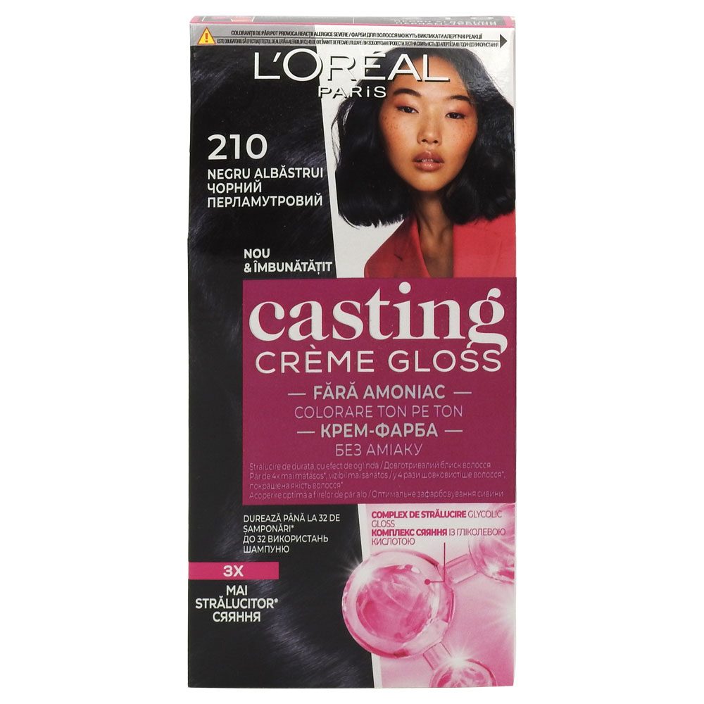 Vopsea pentru Par, Casting Creme Gloss, 210 Negru Albastrui