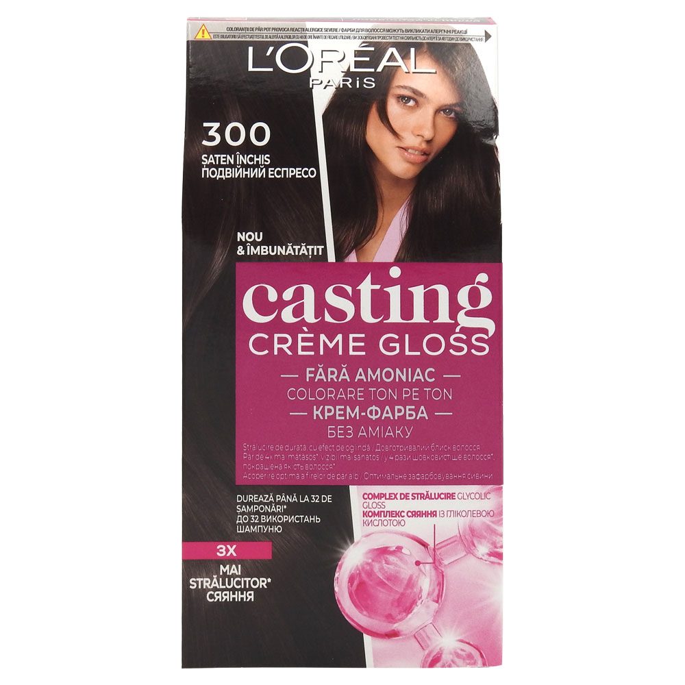 Vopsea pentru Par, Casting Creme Gloss, 300 Saten Inchis