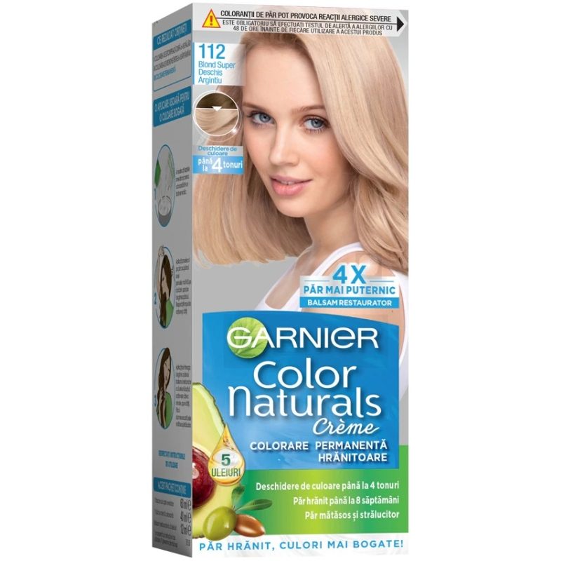 Vopsea pentru Par, Garnier Color Naturals, 112 Antarctic Silver Blonde