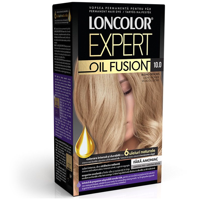 Vopsea pentru Par, Loncolor Expert Oil Fusion, 10 Blond Deschis