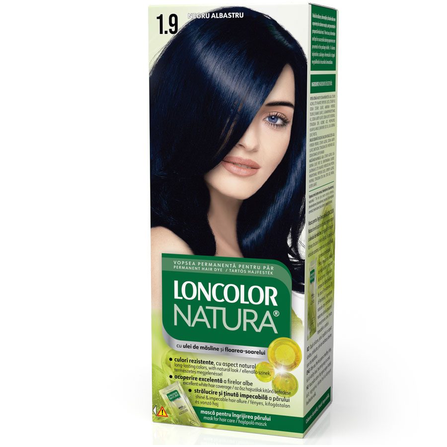 Vopsea pentru Par, Loncolor Natura, 1/9 Negru Albastru