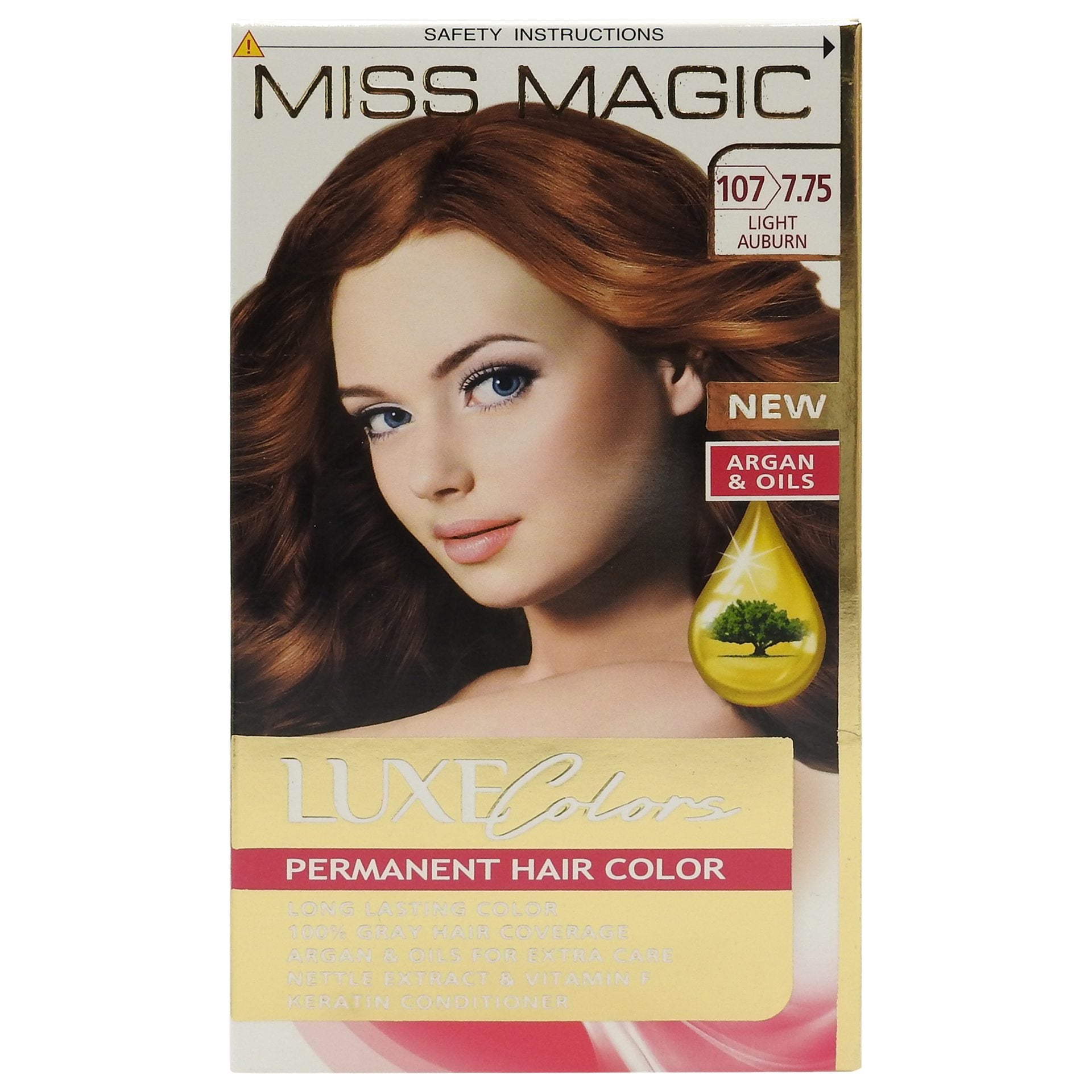 Vopsea pentru Par, Miss Magic, nr. 107 7.75 Castaniu Deschis