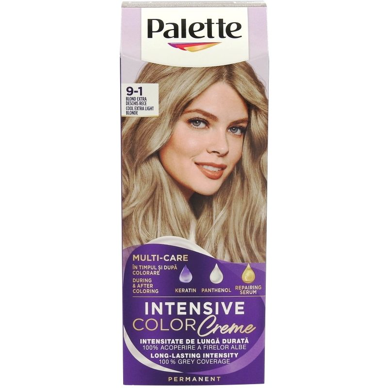 Vopsea pentru Par, Palette Icc, 9-1 Blond Extra Deschis Rece
