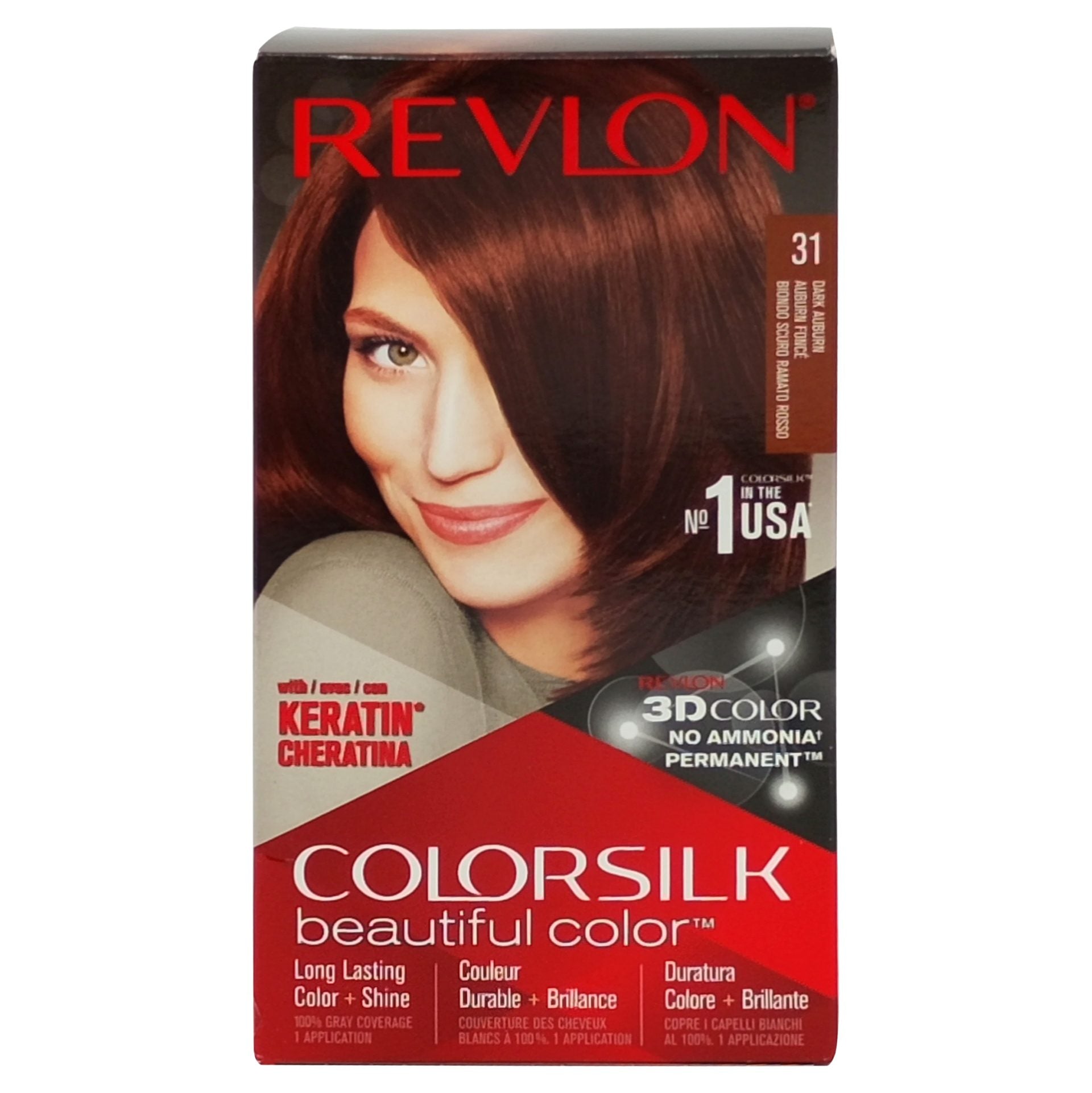 Vopsea pentru Par, Revlon Color Silk, 31 Dark Auburn