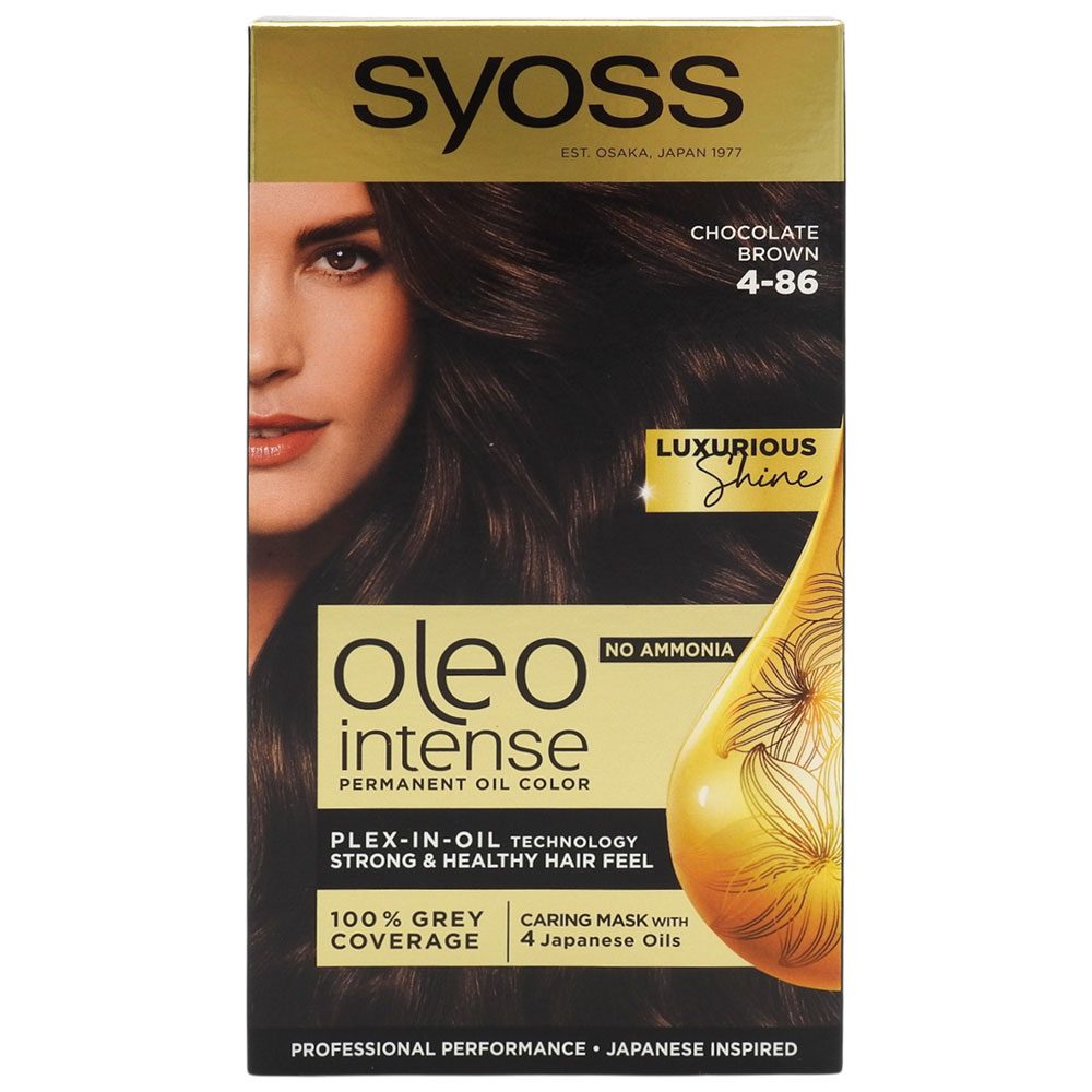 Vopsea pentru Par, Syoss, Oleo 4-86 Chocolat Brown