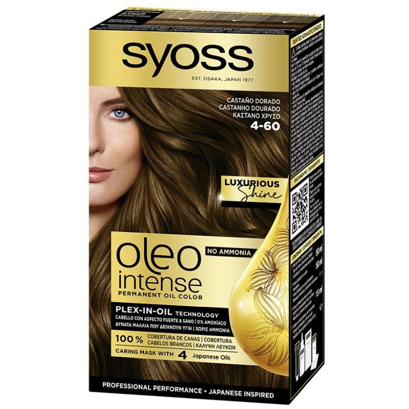 Vopsea pentru Par, Syoss, Oleo 4/60 Gold Brown