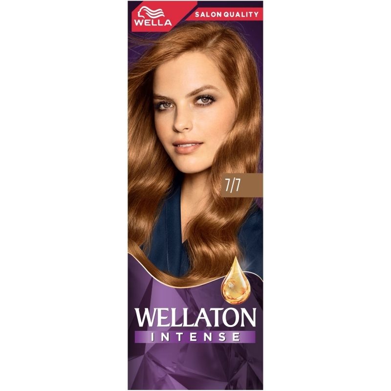 Vopsea pentru Par, Wellaton, 7/7 Blond Mediu Castaniu