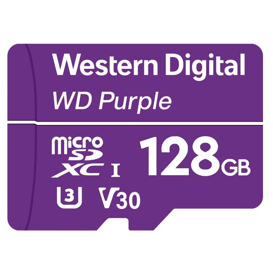 WD Purple 128GB Surveillance microSD XC Class - 10 UHS 1, 