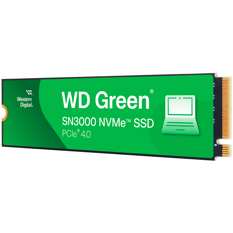 SSD WD Green SN3000 1TB M.2 2280 S3-M PCIe Gen4 x4 NVMe, Read/Write: 5000/4200 MBps, TBW: 150 "WDS100T4G0E-00CPS0"