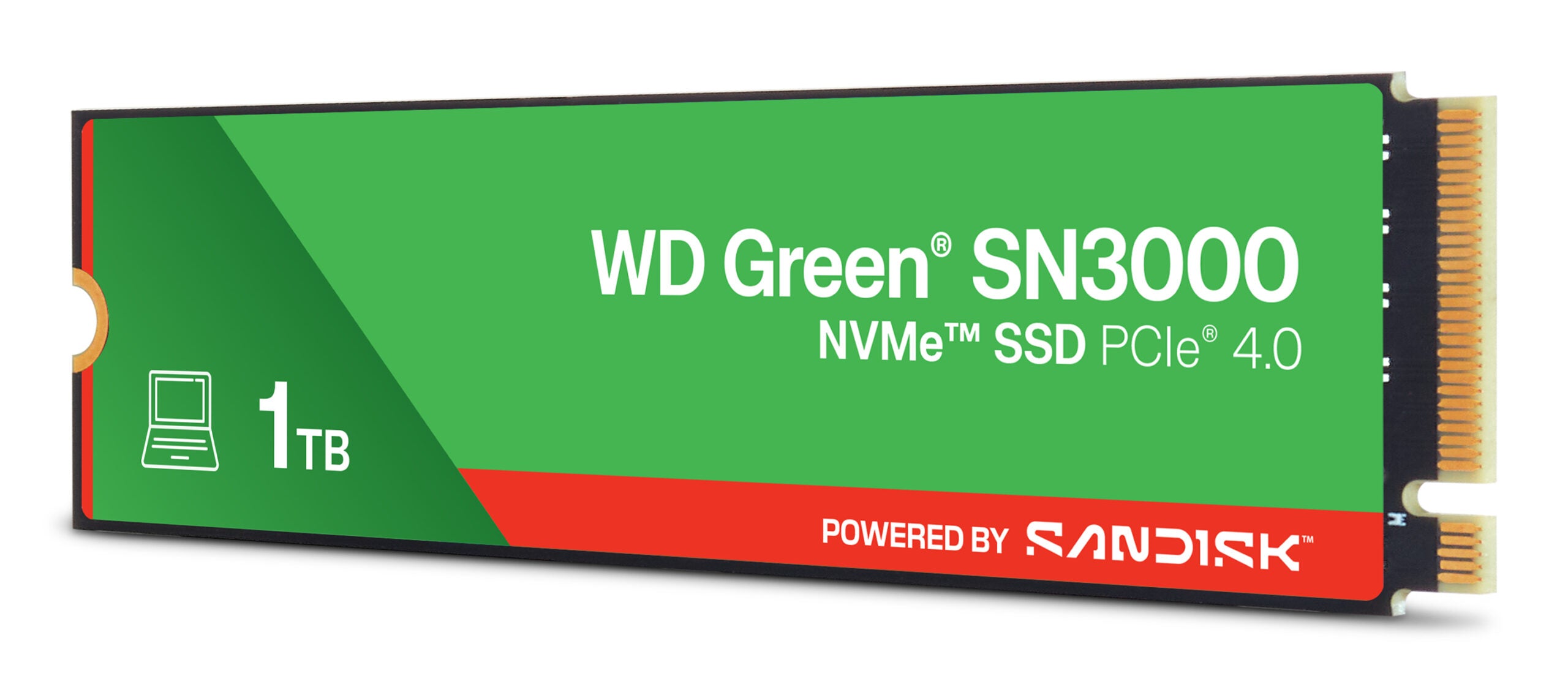 SSD PCIE G4 M.2 NVME 1TB/GREEN SN3000 WDS100T4G0E WDC "WDS100T4G0E"