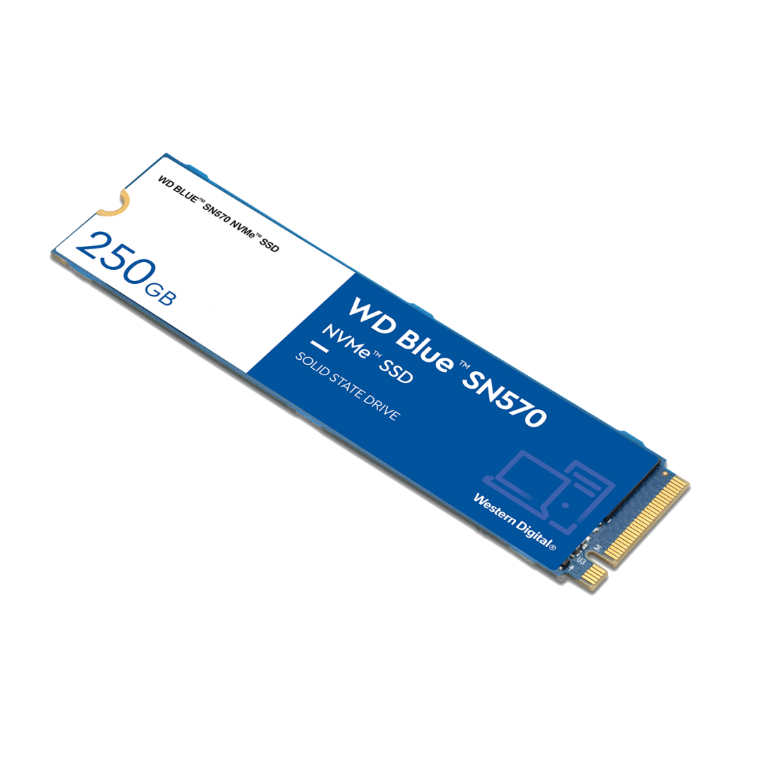 SSD WD Blue SN570, 250GB, M.2, PCIe Gen3.0 x4, R/W: 3300/1200 MB/s, 