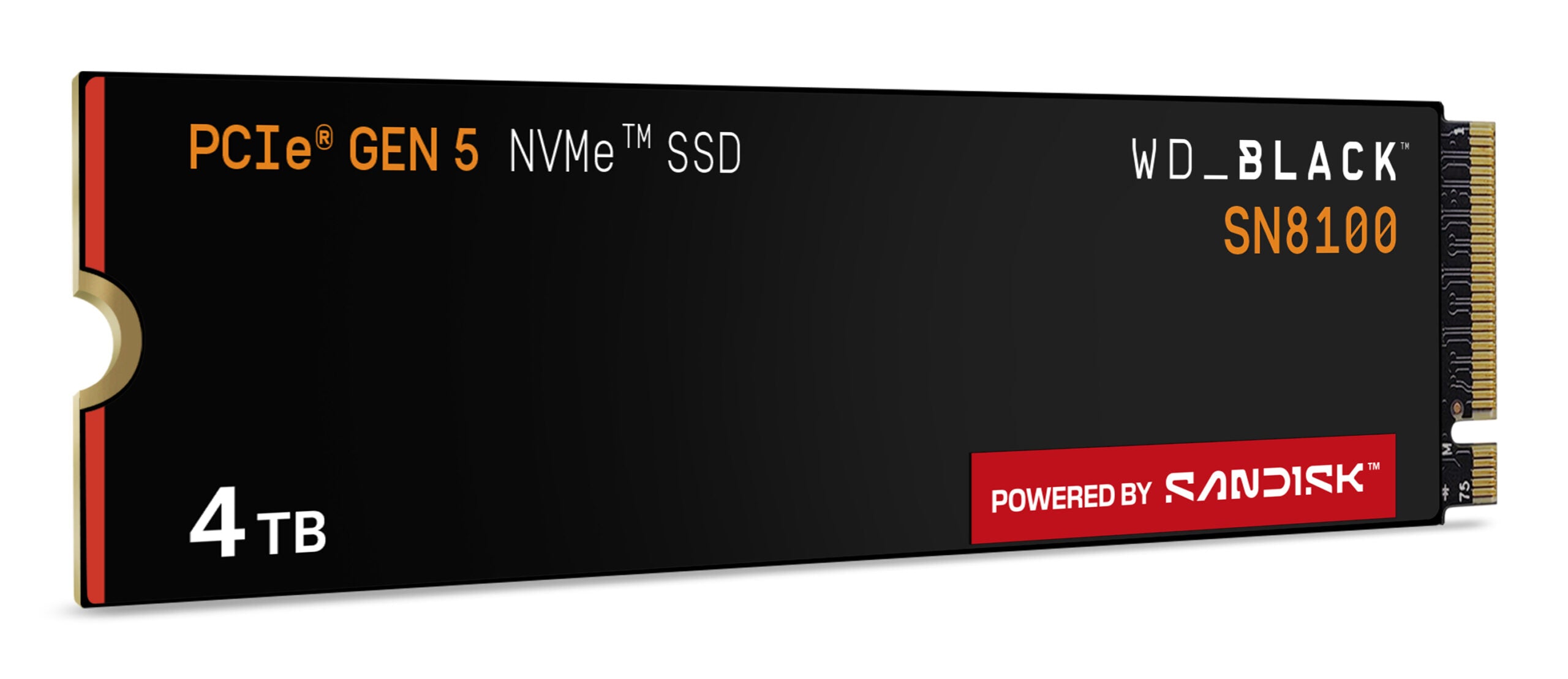 SSD WD Black SN8100 4TB M.2 2280 PCIe Gen5 x4 NVMe, Read/Write: 14900/14000 MBps, IOPS 2300K/2400K, TBW: 2400 "WDS400T1X0M-00CMT0"