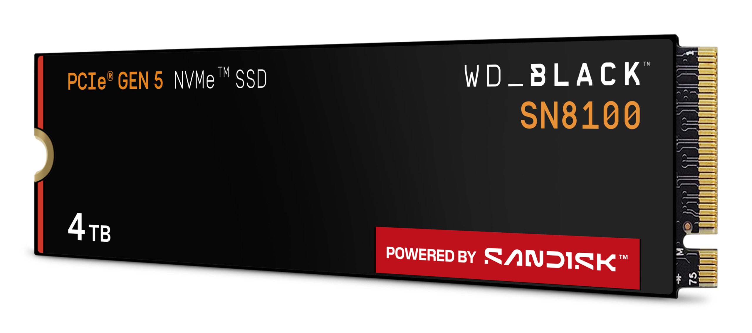 SSD WD Black SN8100 4TB M.2 2280 PCIe Gen5 x4 NVMe, Read/Write: 14900/14000 MBps, IOPS 2300K/2400K, TBW: 2400 "WDS400T1X0M-00CMT0"