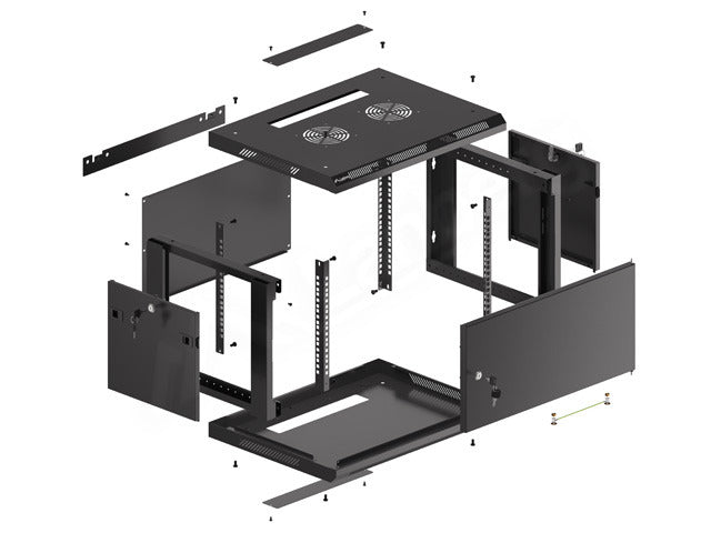 Dulap rack de perete 19", 6U negru "WF01-6406-00B"