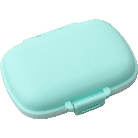 Organizator medicamente, Plastic, 8 compartimente, 0.1 L, Albastru, 11 x 7 cm