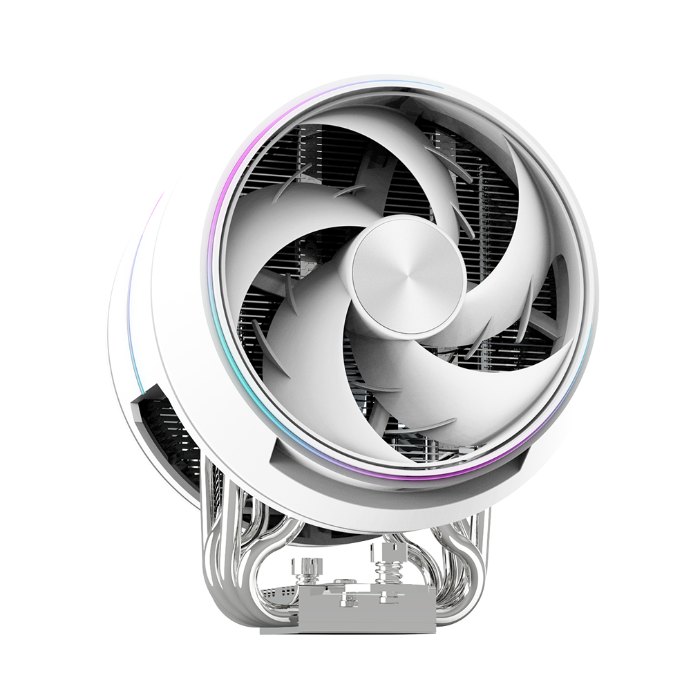 COOLER Zalman "ZET5" skt. Intel si AMD, racire cu aer, vent. 120mm, 600 - 2000 RPM, 5 heatpipes, inaltime 158mm, ARGB adresabil,"ZET5 WHITE"
