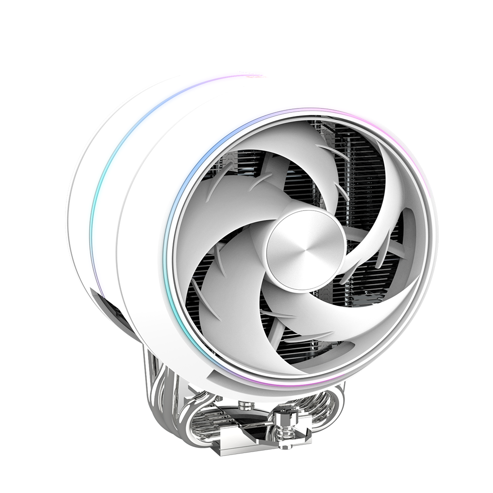 COOLER Zalman "ZET5" skt. Intel si AMD, racire cu aer, vent. 120mm, 600 - 2000 RPM, 5 heatpipes, inaltime 158mm, ARGB adresabil,"ZET5 WHITE"