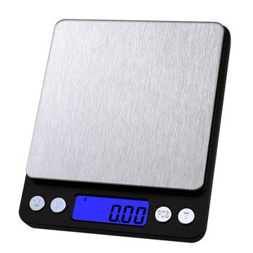Mini Cantar Electronic, pentru Alimente/Bijuterii, max 3 Kg, 2 x AA, 12.7 x 10.6 x 1.9 cm, Negru/Gri