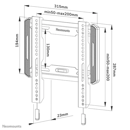Neomounts Screen TV Wall Mount Fix 24"-55" "WL30-550BL12"