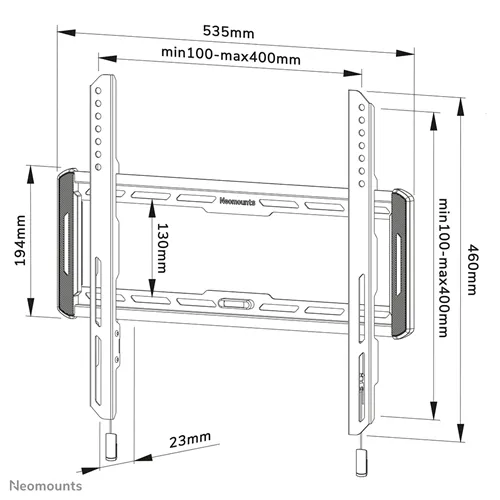 Neomounts Screen TV Wall Mount Fix 32"-65" "WL30-550BL14"