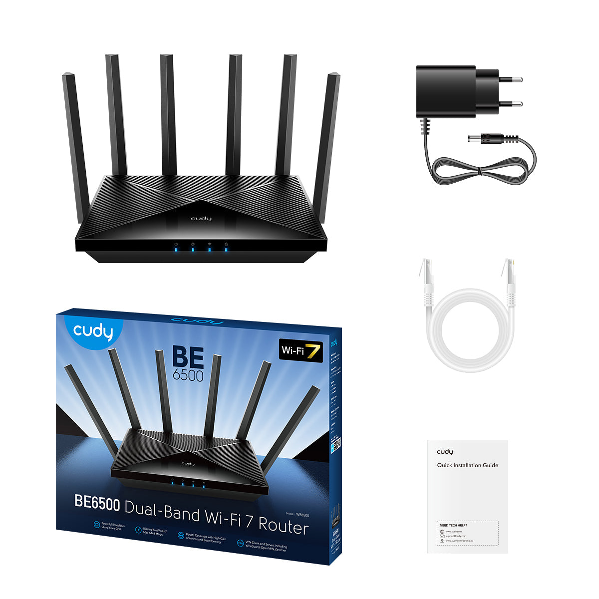 Cudy BE6500 2.5G Wi-Fi 7 Router "WR6500H"