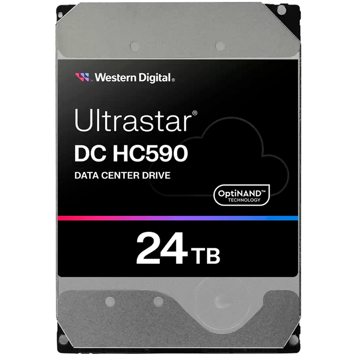 HDD Server WD Ultrastar DC HC590 24TB 512e SE, 3.5", 512MB, 7200RPM, SATA, NP3, SKU: 0F65684 "WUH722624ALE6L4" – HDD server