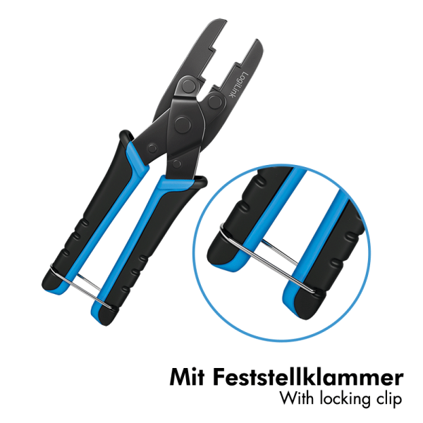CLESTE sertizare mufe, Logilink, functii: sertizare mufe + inchidere mufe, RJ45 Keystone. 