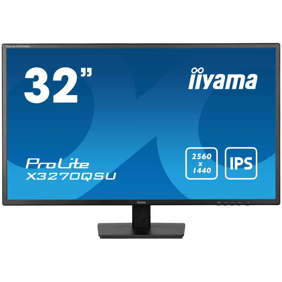 IIYAMA Monitor LED X3270QSU-B1 31.5" IPS WQHD 2560 x 1440 @100Hz 250 cd/m2 1200:1 3ms HDMI DP USB Hub Tilt "X3270QSU-B1"