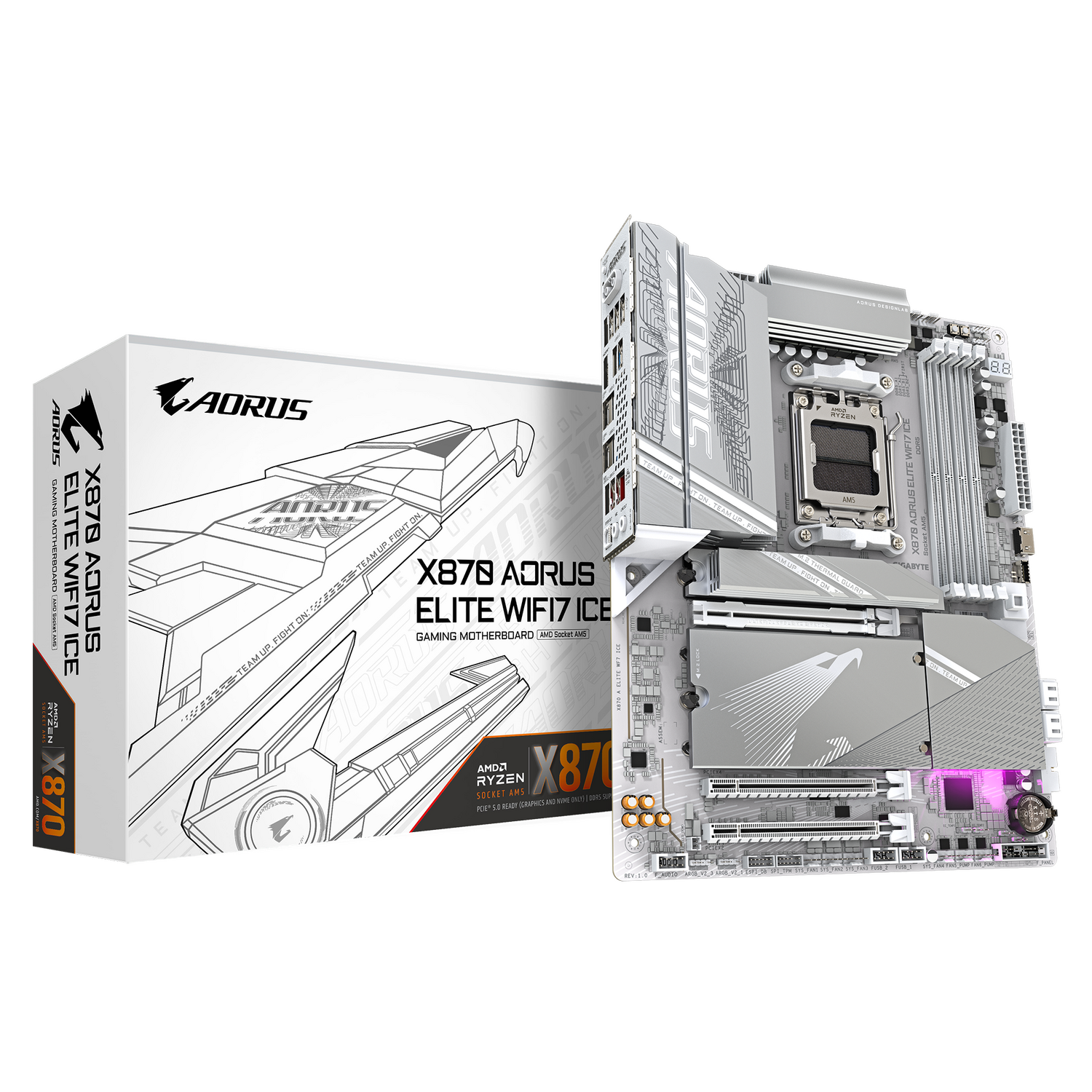 Placa de baza GIGABYTE X870 A ELITE WF7 ICE "X870 A ELITE WF7 ICE"