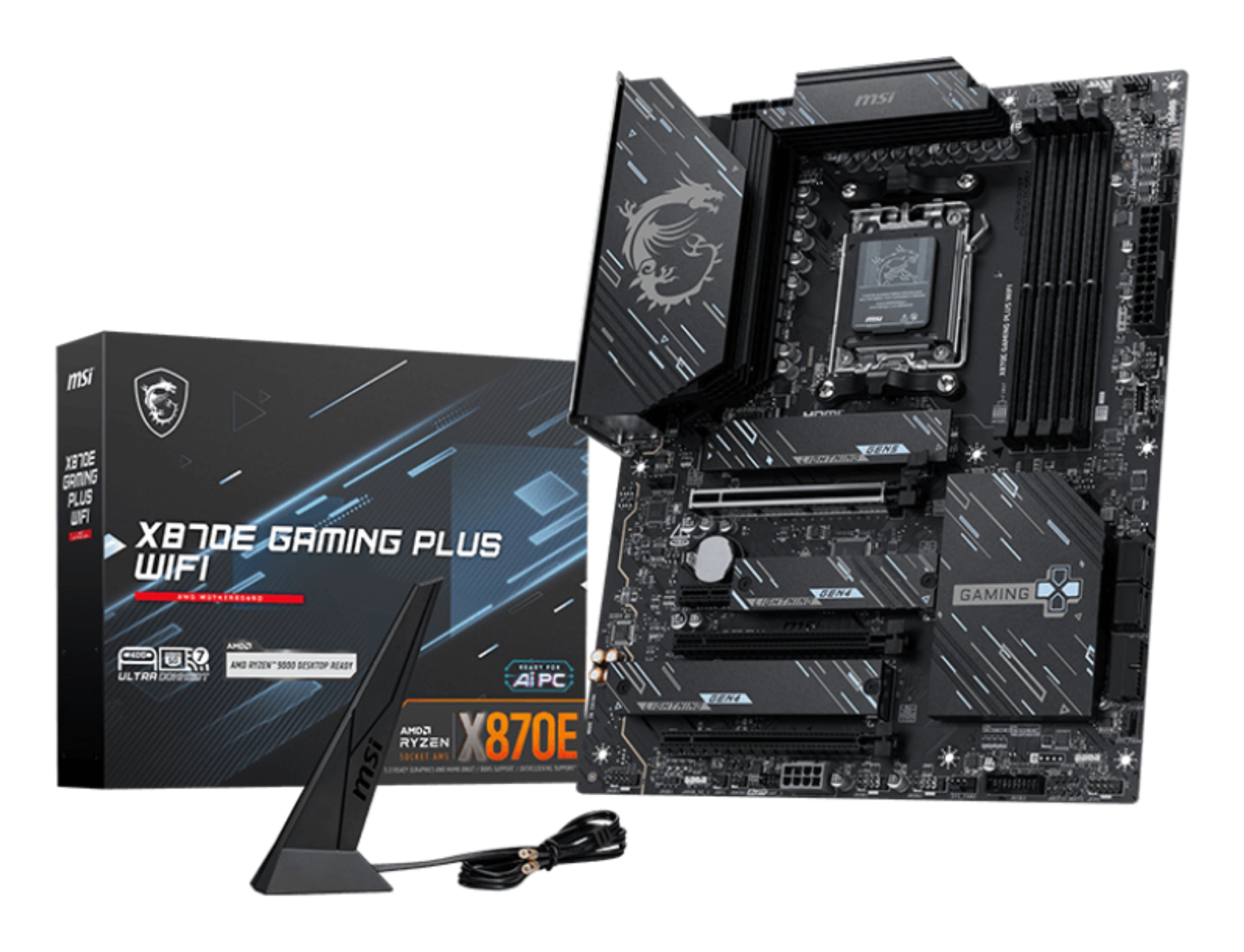 Placa de baza MSI X870E GAMING PLUS WIFI, AM5, ATX, BT, Negru 911-7E70-001 "X870E GAMING PLUS WIFI"