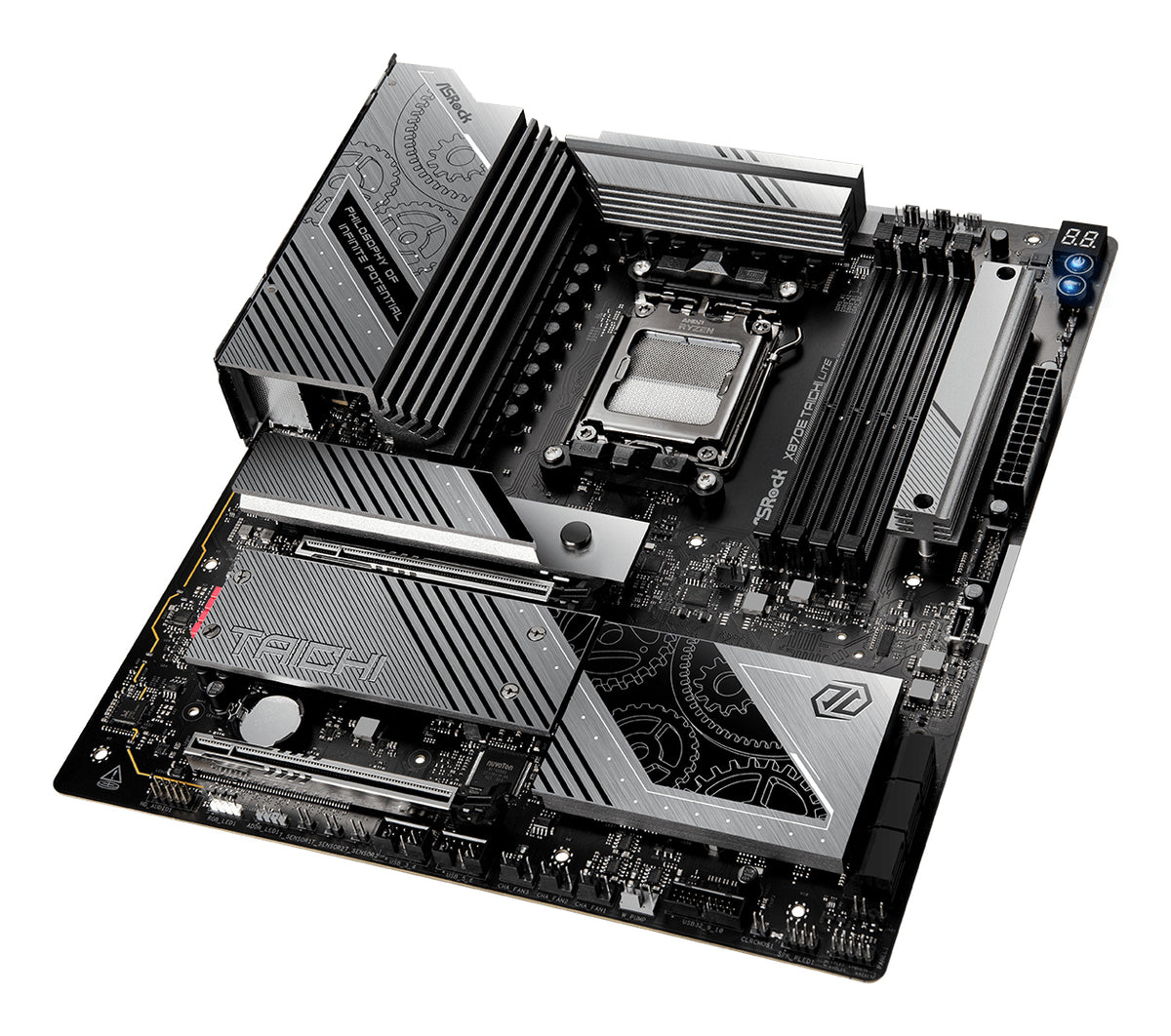 Placa de baza X870E Taichi Lite, AMD X870, AM5, eATX, DDR5, Negru 