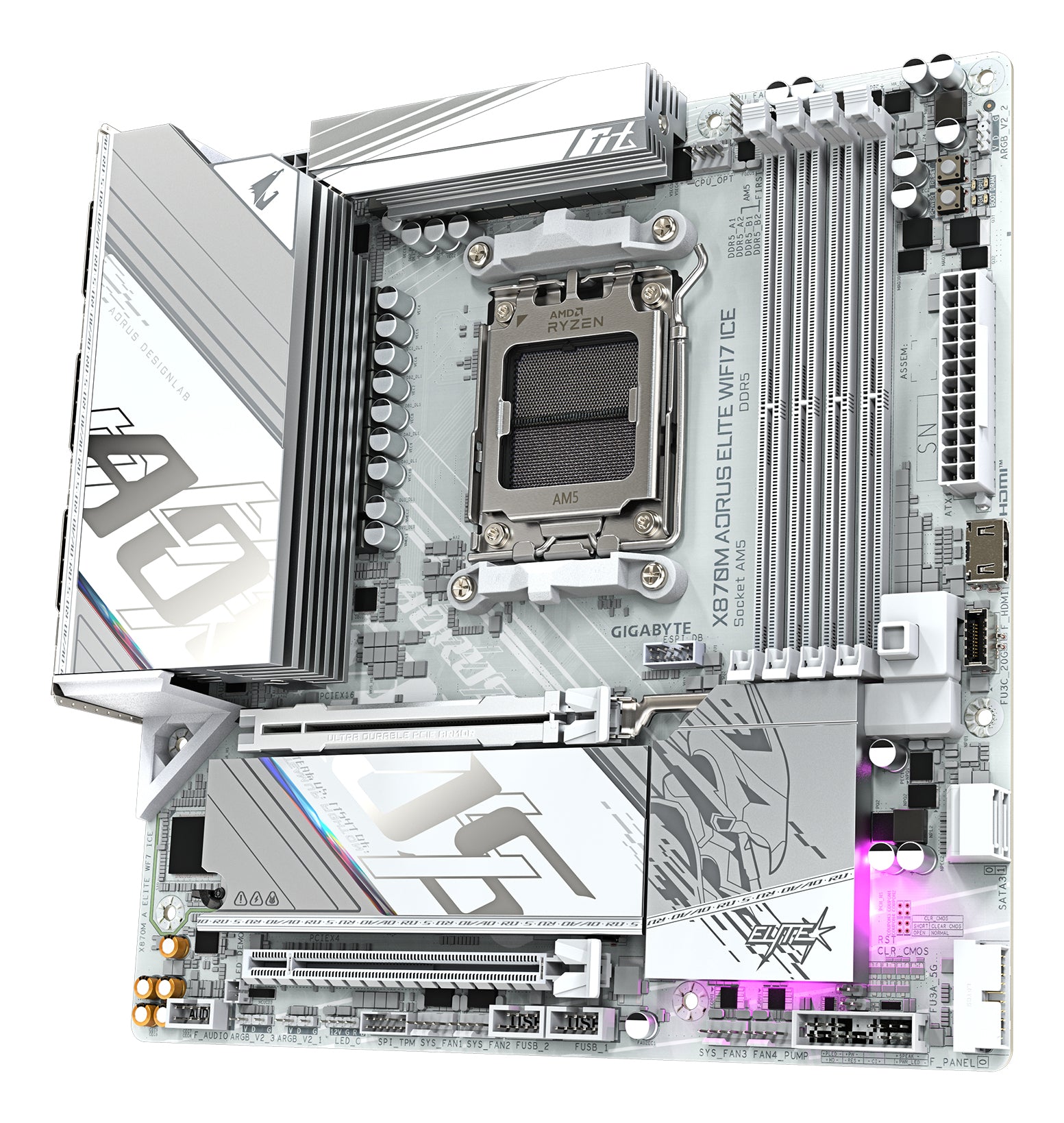 Placa de baza GIGABYTE X870M A ELITE WF7 ICE "X870M A ELITE WF7 ICE"