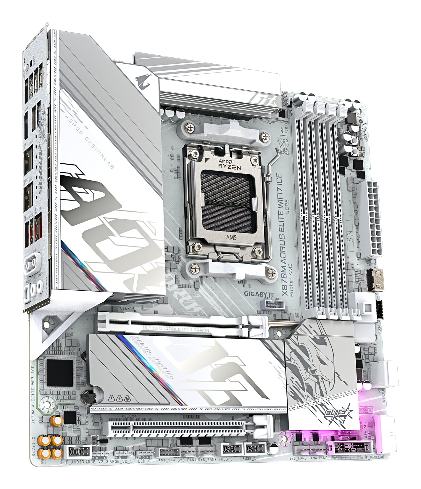 Placa de baza GIGABYTE X870M A ELITE WF7 ICE "X870M A ELITE WF7 ICE"