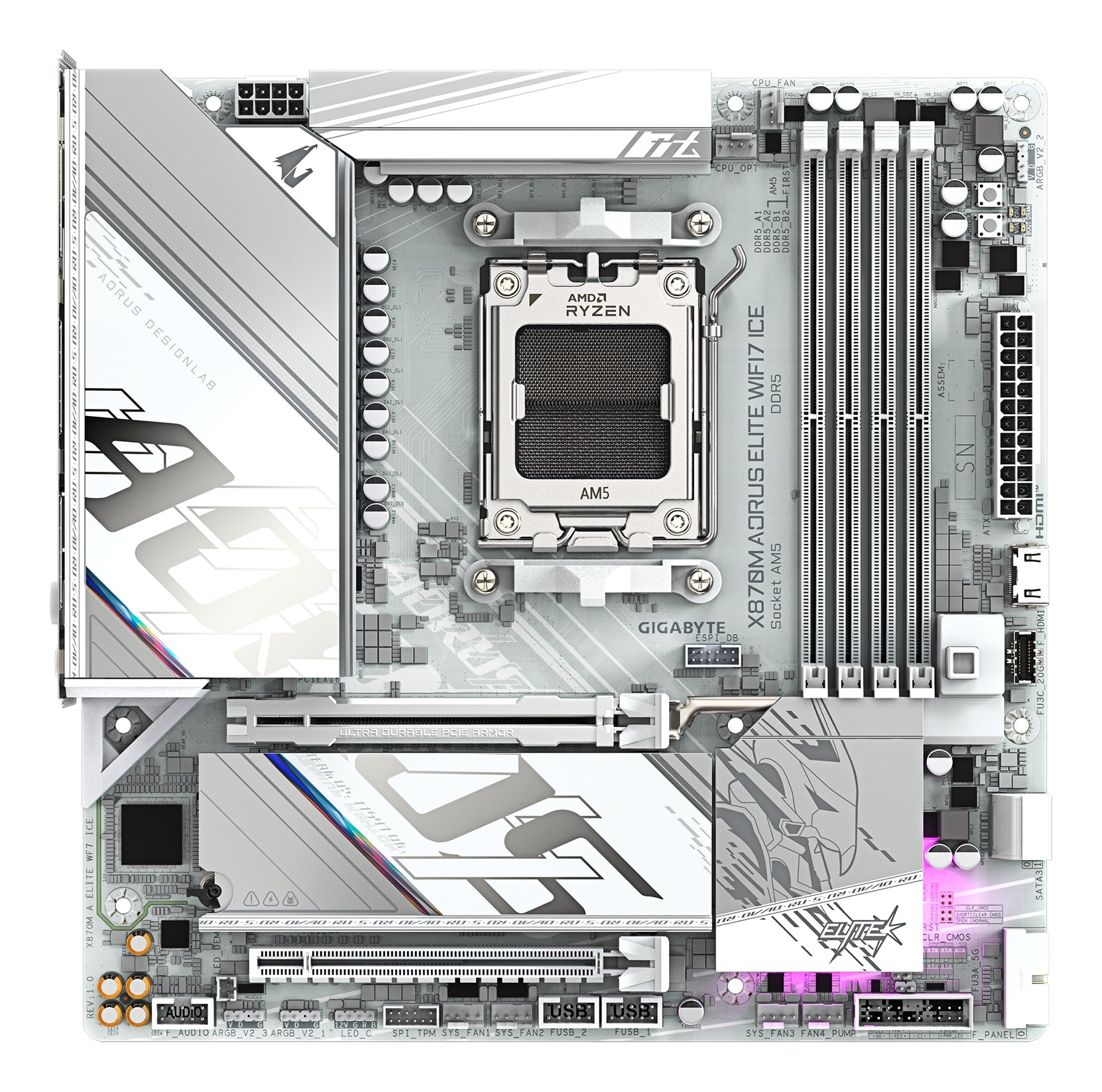 Placa de baza GIGABYTE X870M A ELITE WF7 ICE "X870M A ELITE WF7 ICE"