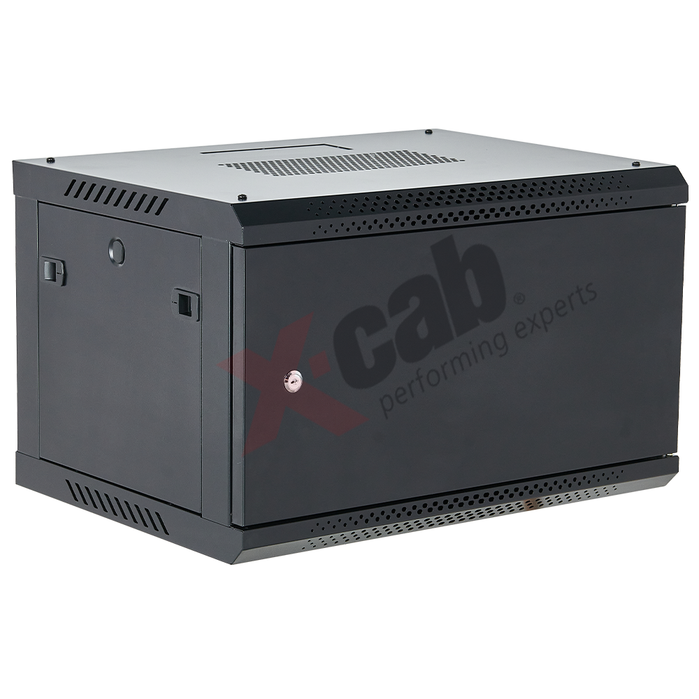 Cabinet metalic de perete 19", tip rack wallmount, 12U 600x600 mm, Xcab M Negru "Xcab-12U60M.9004"