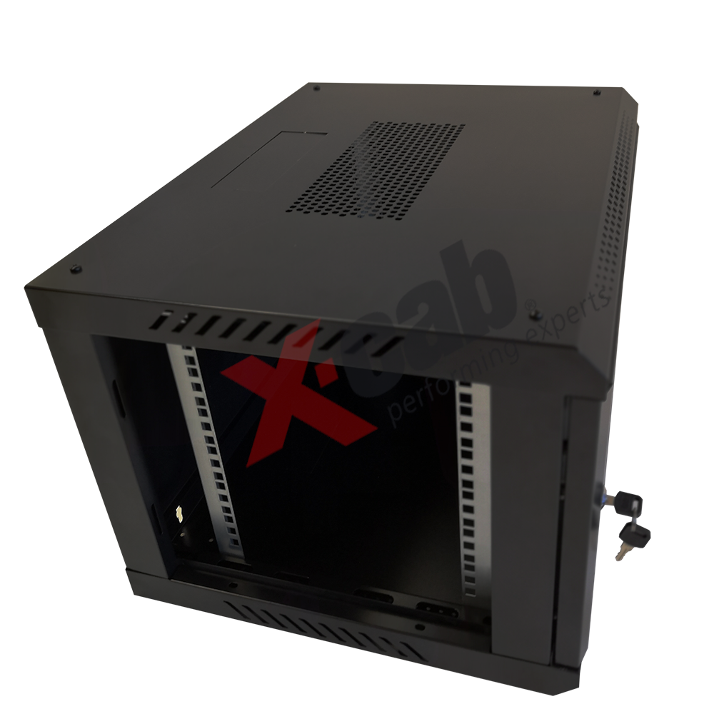 Cabinet metalic de perete 19", tip rack wallmount, 12U 600x600 mm, Xcab M Negru "Xcab-12U60M.9004"