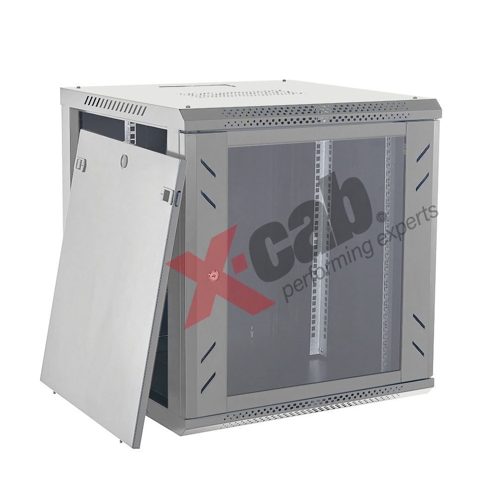 Cabinet metalic de perete 19", tip rack wallmount, 18U 600x600 mm, Xcab S Gri "Xcab-18U60S.7035"