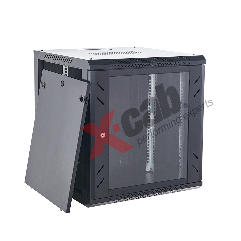 Cabinet metalic de perete 19”, tip rack wallmount, 18U 600x600 mm, Xcab S Negru "Xcab-18U60S.9004"